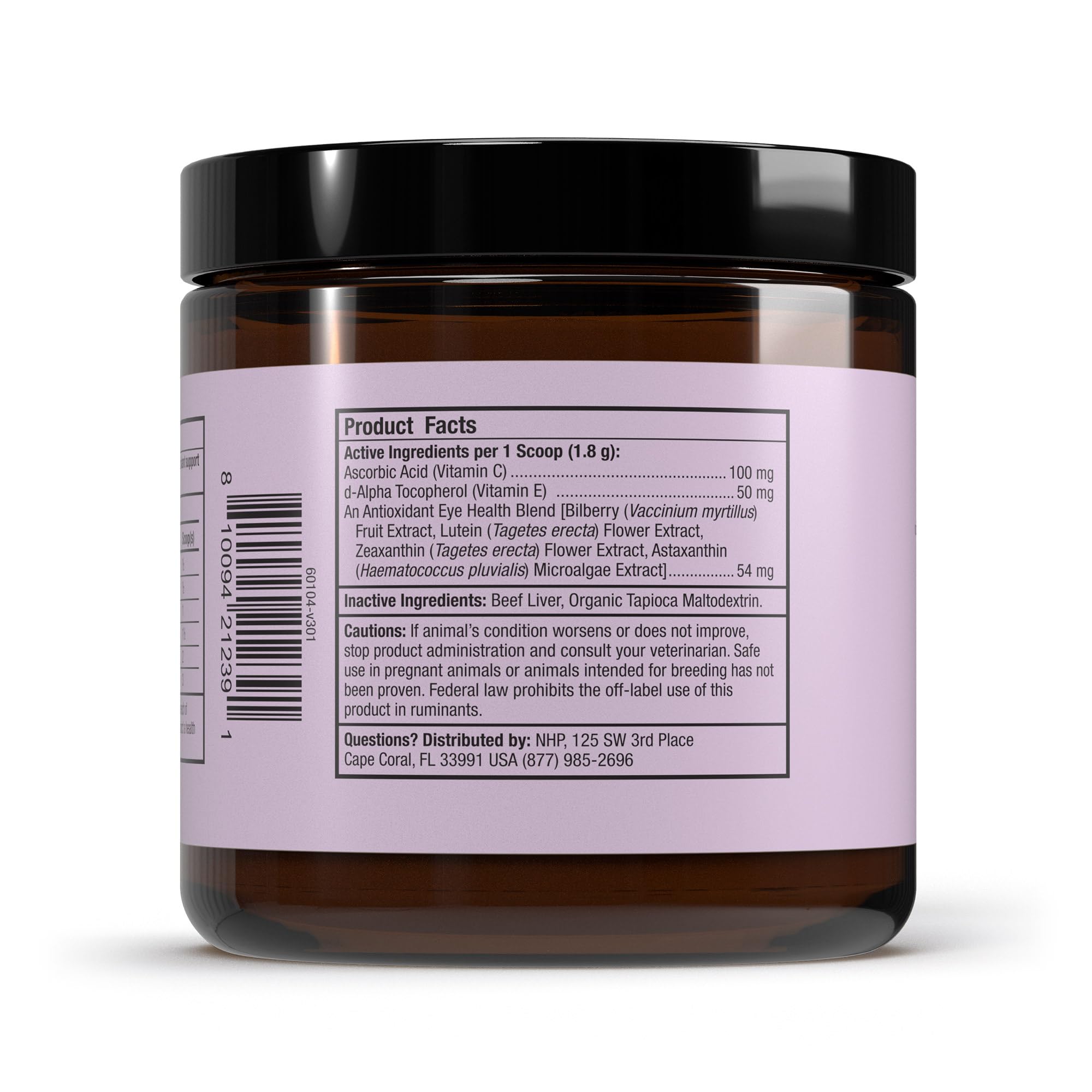 Dr. Mercola antioxidantes para ojos con astaxantina y zeaxantina para mascotas.