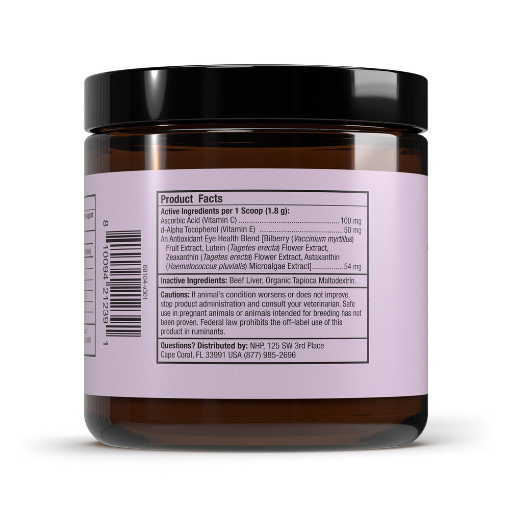Dr. Mercola antioxidantes para ojos con astaxantina y zeaxantina para mascotas.