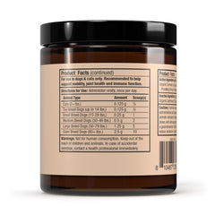 Partículas micronizadas de Bark & Whiskers Curcumin para mejor absorción.