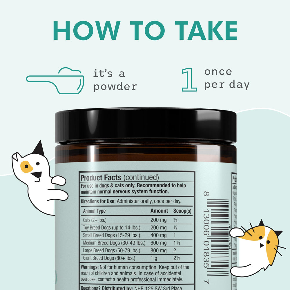 Mascotas felices al recibir su dosis diaria de vitaminas B.
