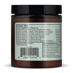 Dr. Mercola Bark Whiskers etiqueta frasco para fácil almacenamiento.