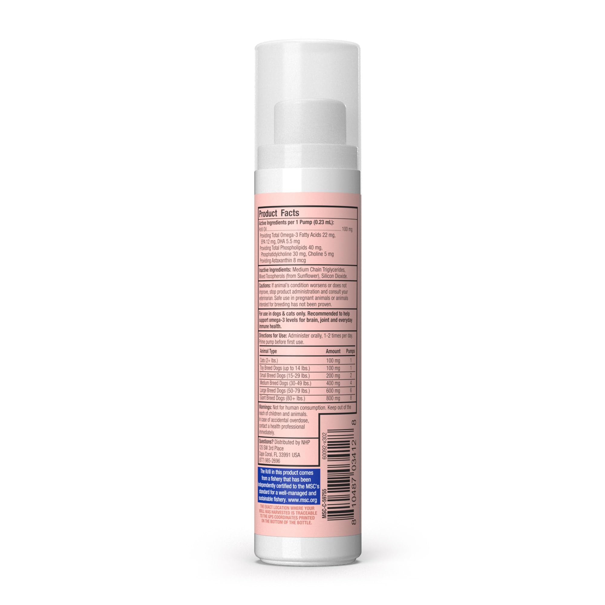 Dr Mercola Bark Whiskers Krill Oil: dosis diaria sin cápsulas para administración limpia.