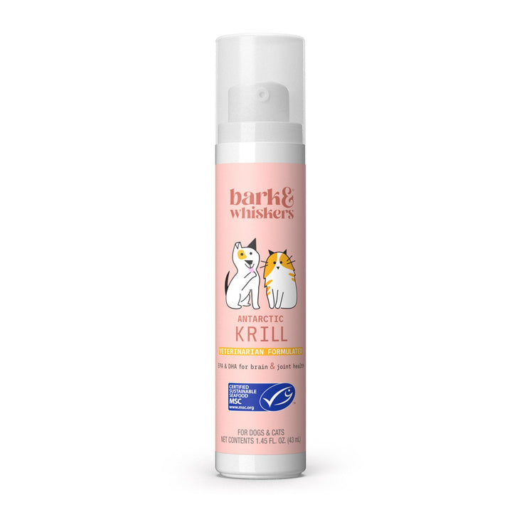 Dr Mercola Bark Whiskers Krill Oil: frasco con dispensador, dosis diaria fácil para mascotas.