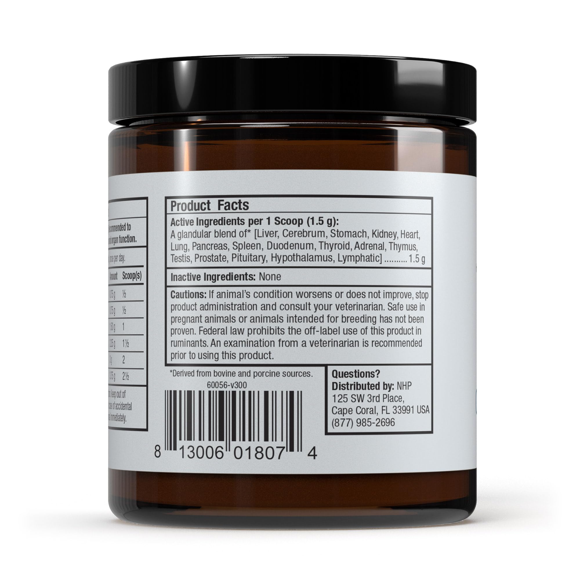 Mezcla de glándulas Bark & Whiskers para apoyo nutricional de órganos
