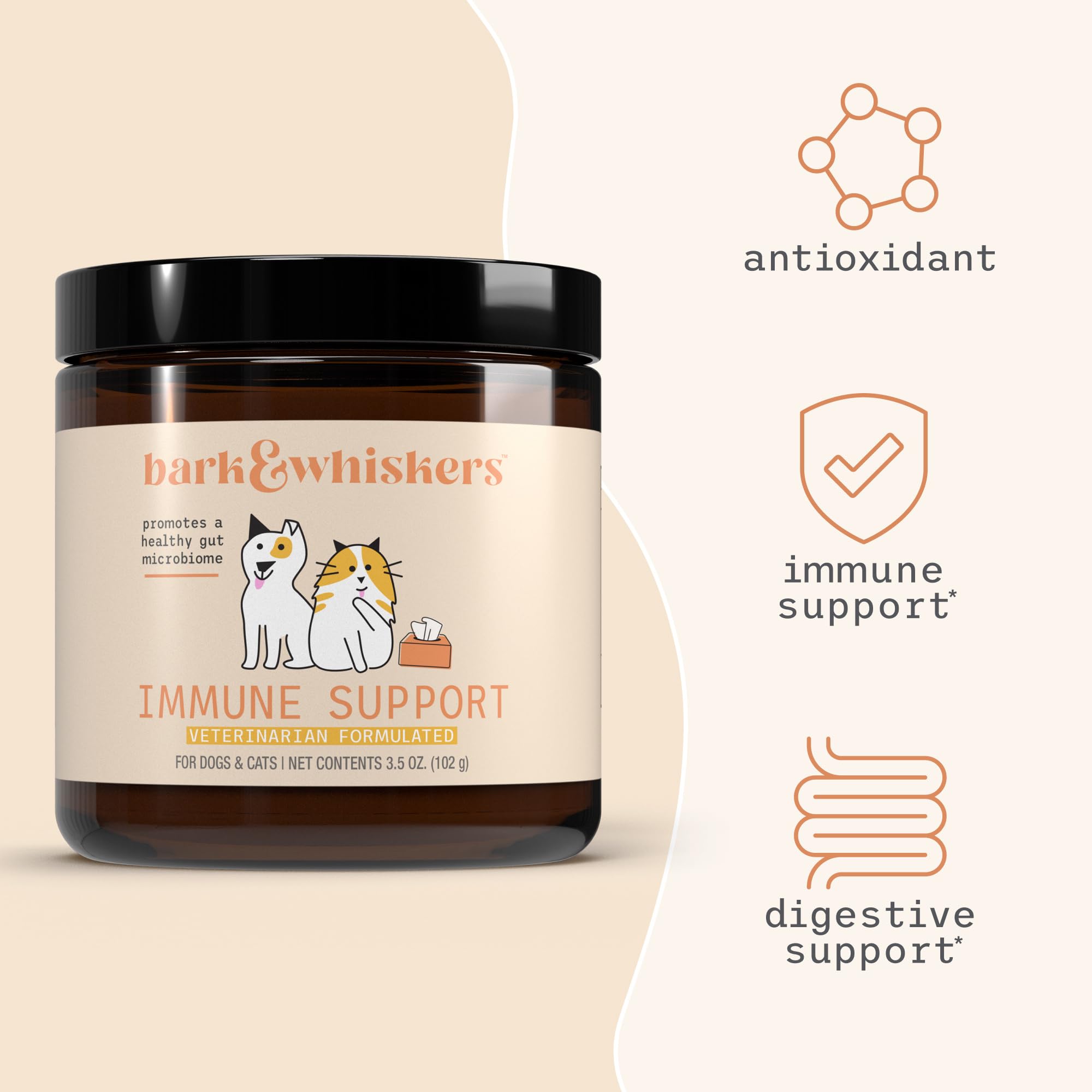 Colostro bovino en Bark & Whiskers para microbioma intestinal.