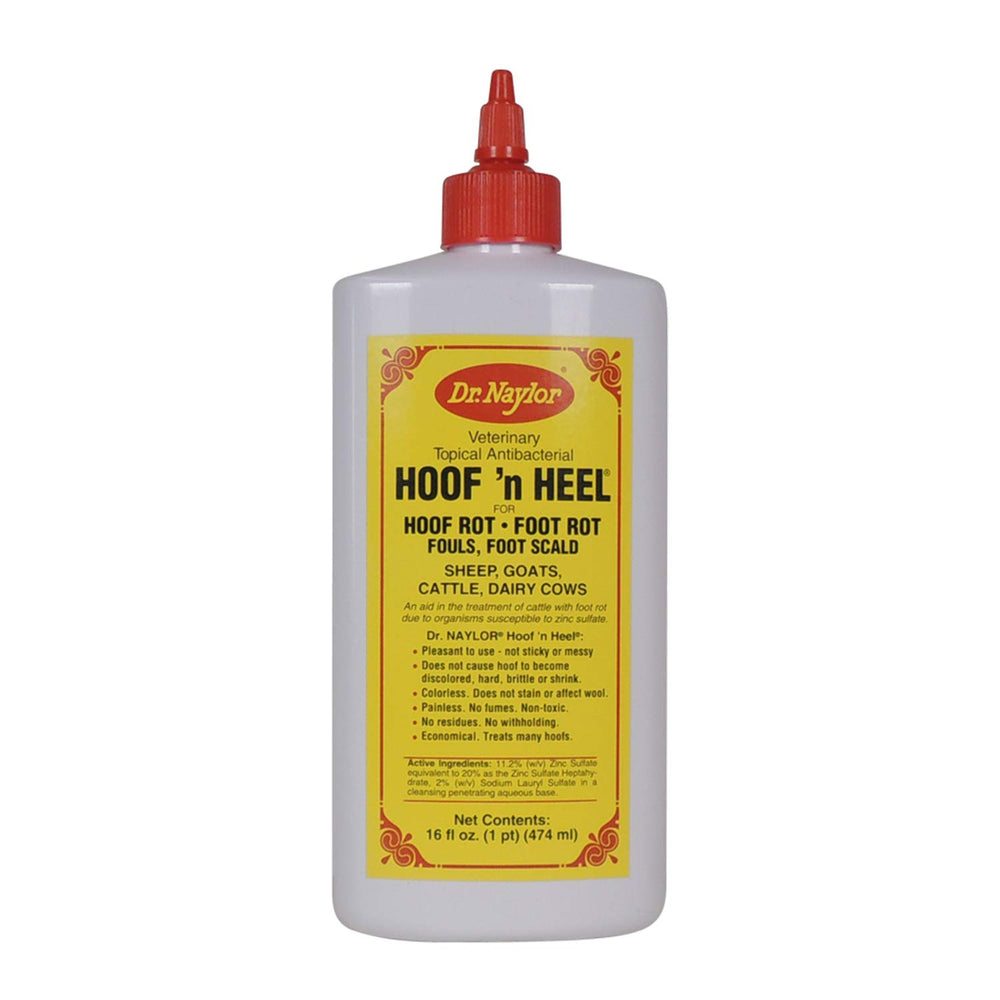 Dr. Naylor Hoof 'N Heal, botella de 16 oz, vertido para podredumbre en pezuñas