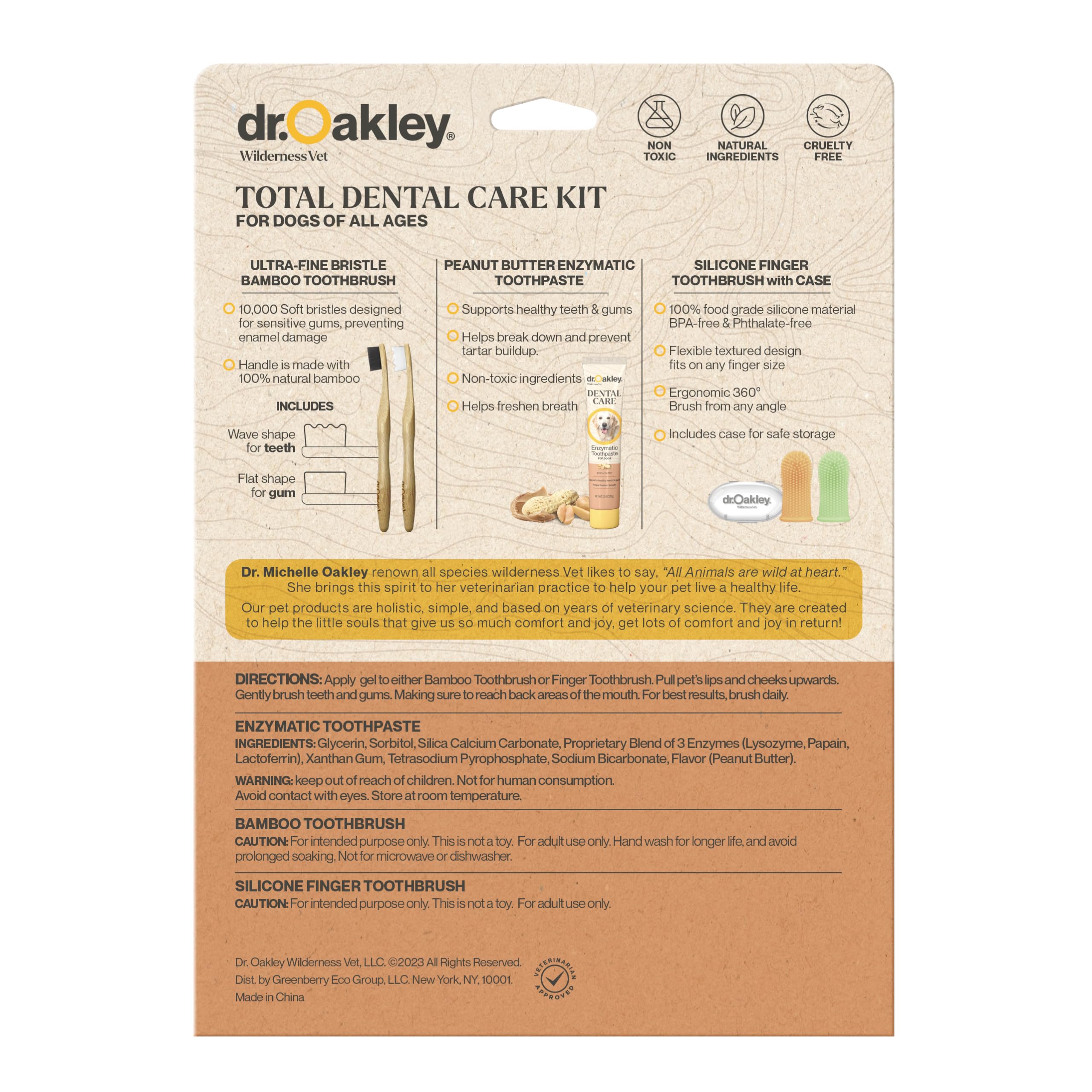Cepillos dentales suaves para perros de Dr. Oakley, uso diario