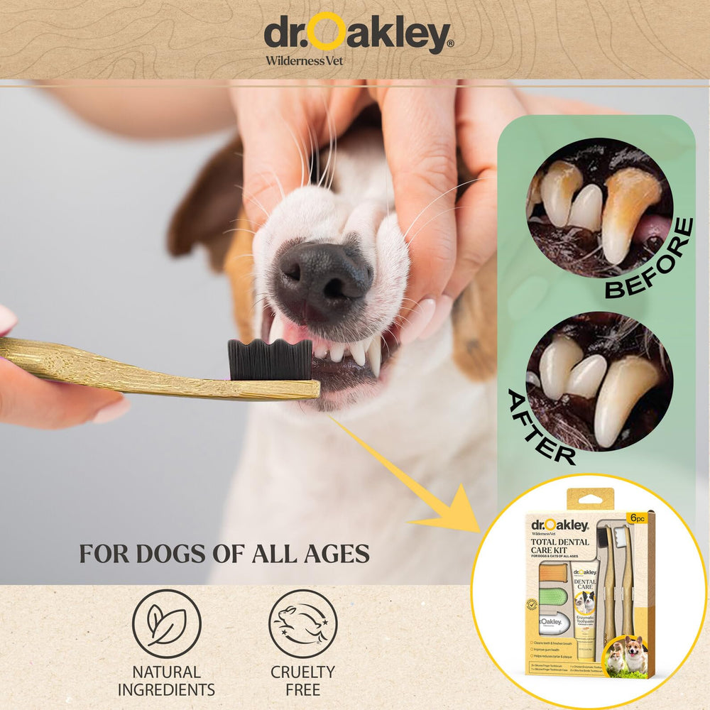 Cepillo de dedo de silicona Dr. Oakley para alcance cómodo.