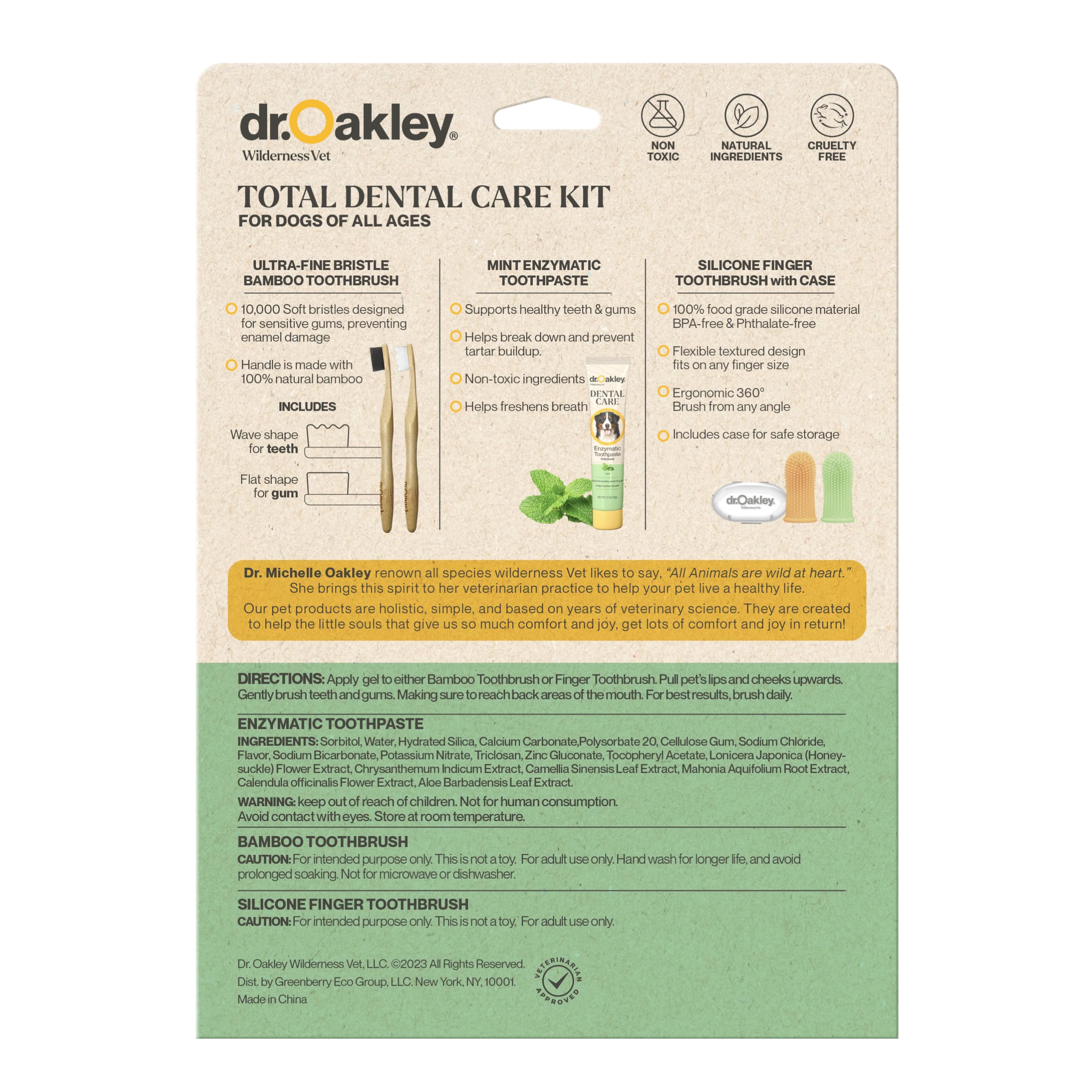 Cepillo de dedo de silicona Dr. Oakley para acceso a zonas difíciles.