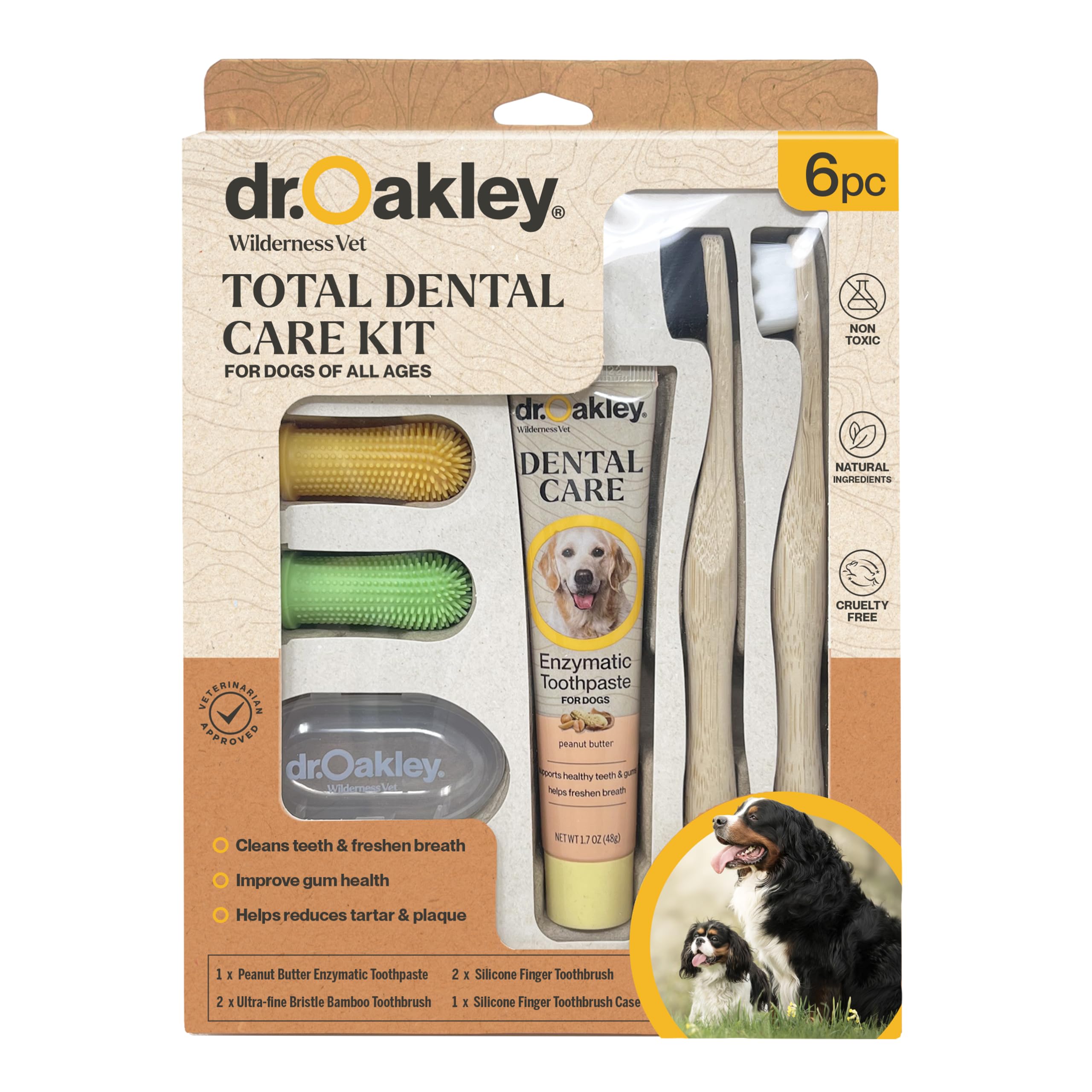 Kit Dr. Oakley para perros en estuche práctico para viaje