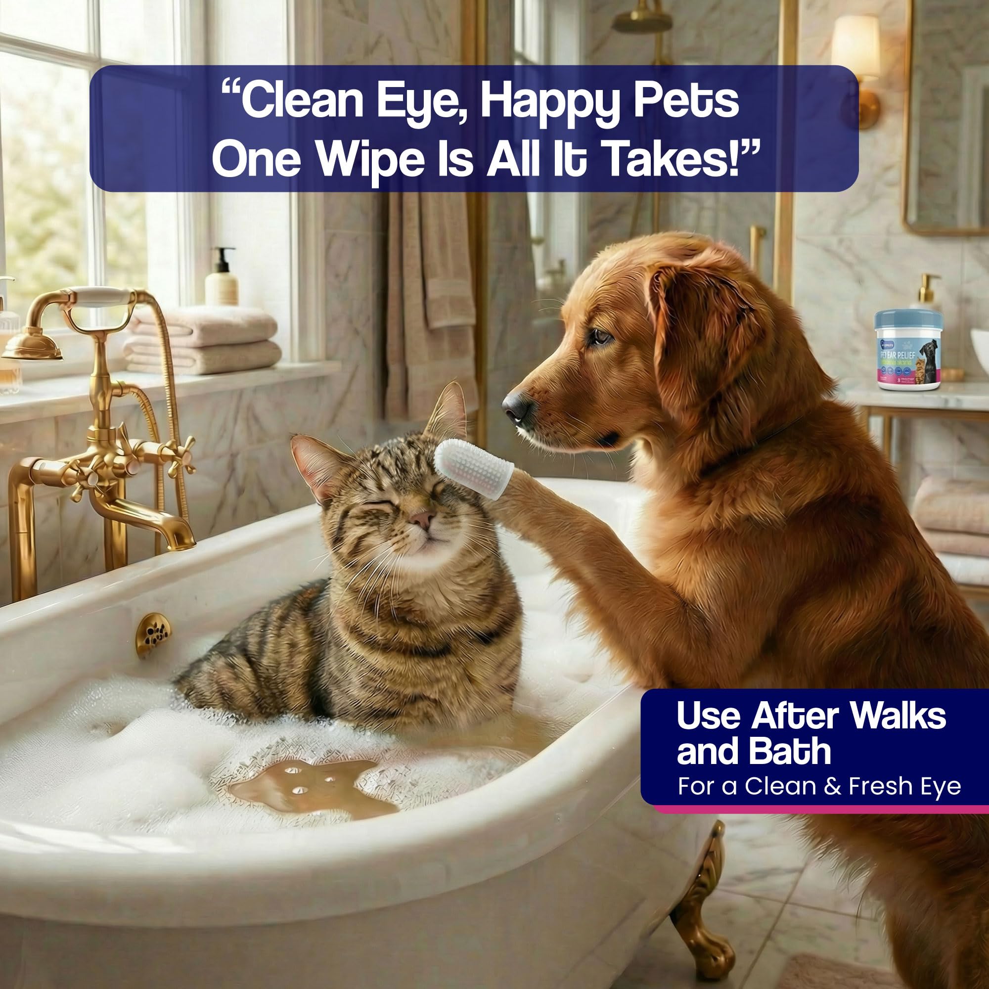 Dr. Paws Choice: envase compacto para uso diario, toallitas listas para viajar.