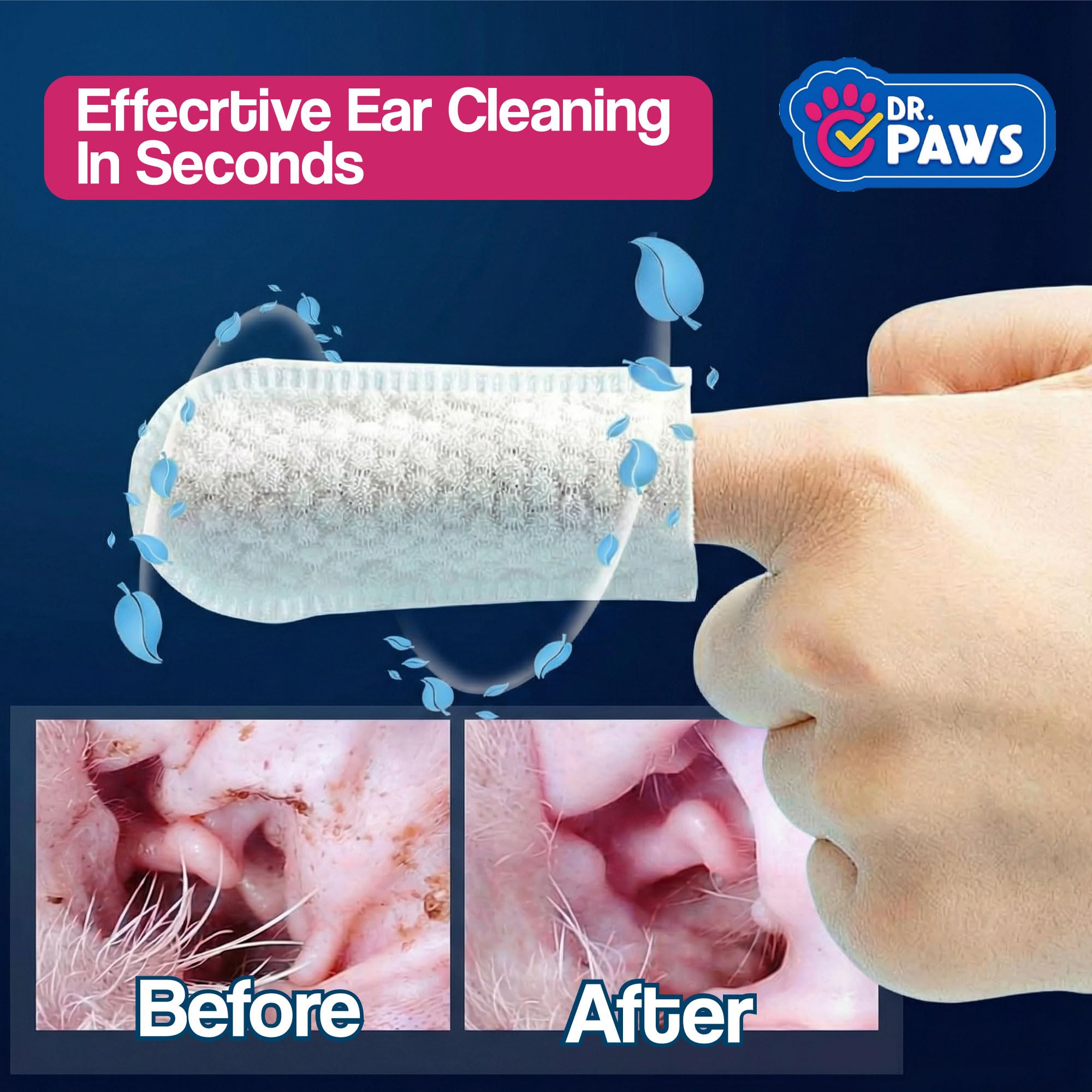Dr. Paws Choice: paquete compacto llevar, higiene de oídos en ruta.