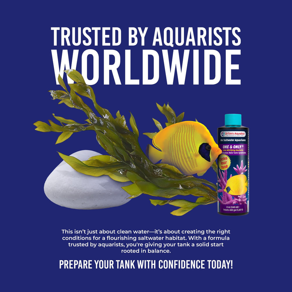 DrTim's Aquatics Saltwater One & Only uso en acuarios nuevos