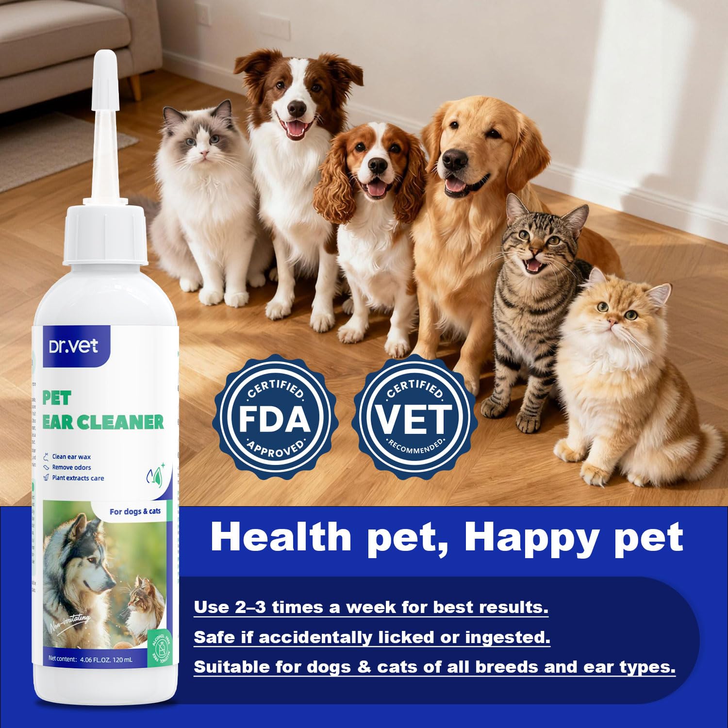 Dr Vet control de olor con persimón y limón para orejas frescas