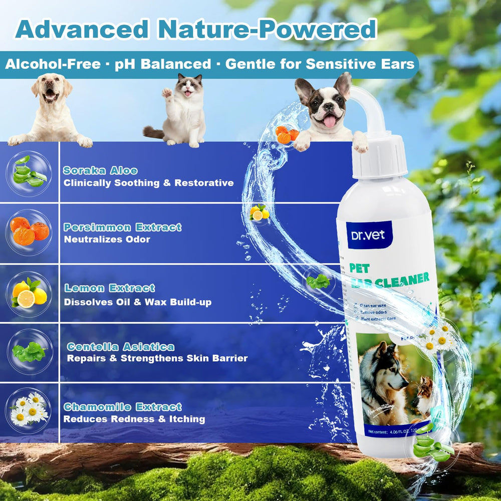 Dr Vet fórmula con aloe y camomila para calmar irritación leve en orejas