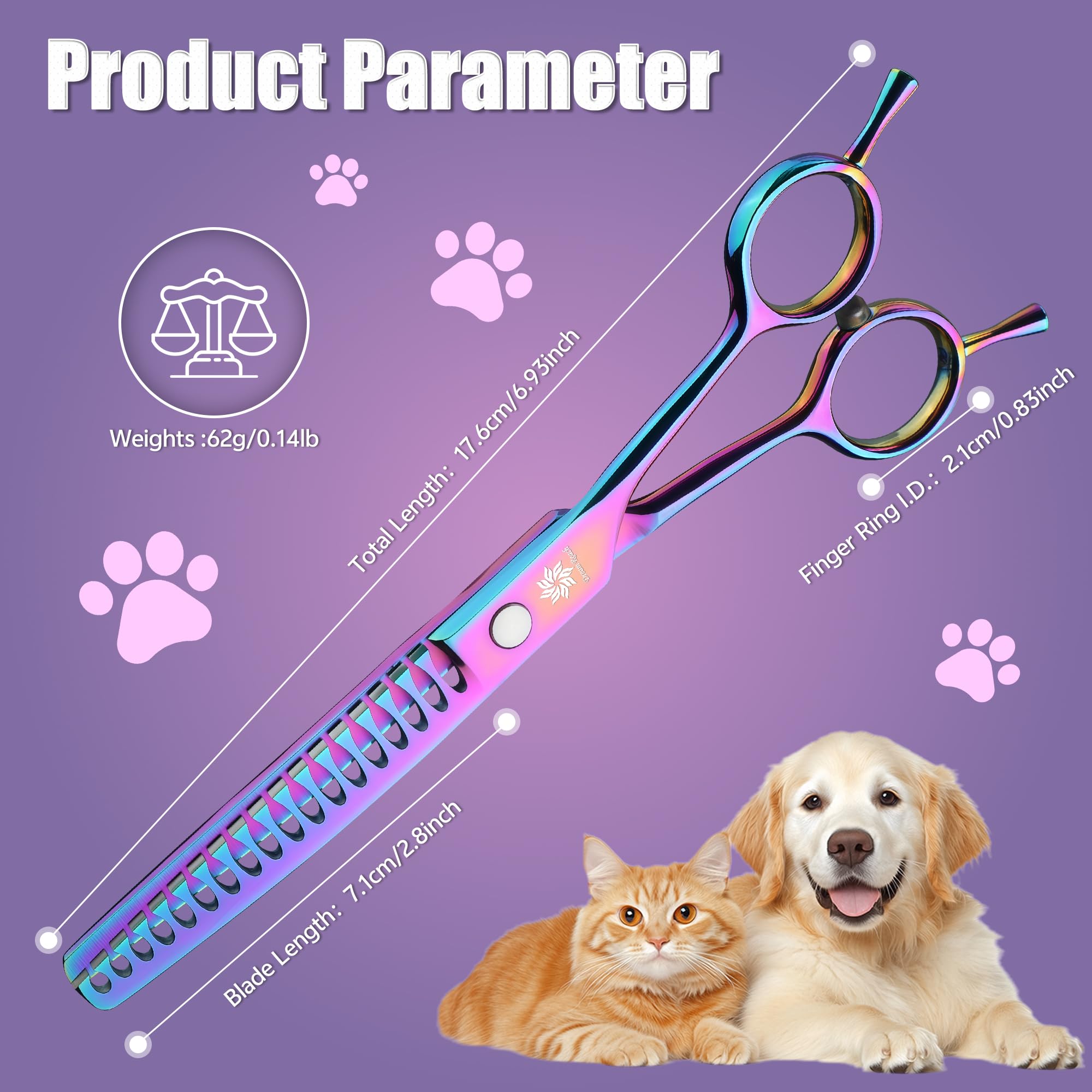 Dream Reach 6.5 pulgadas, agarre cómodo para sesiones largas de grooming.