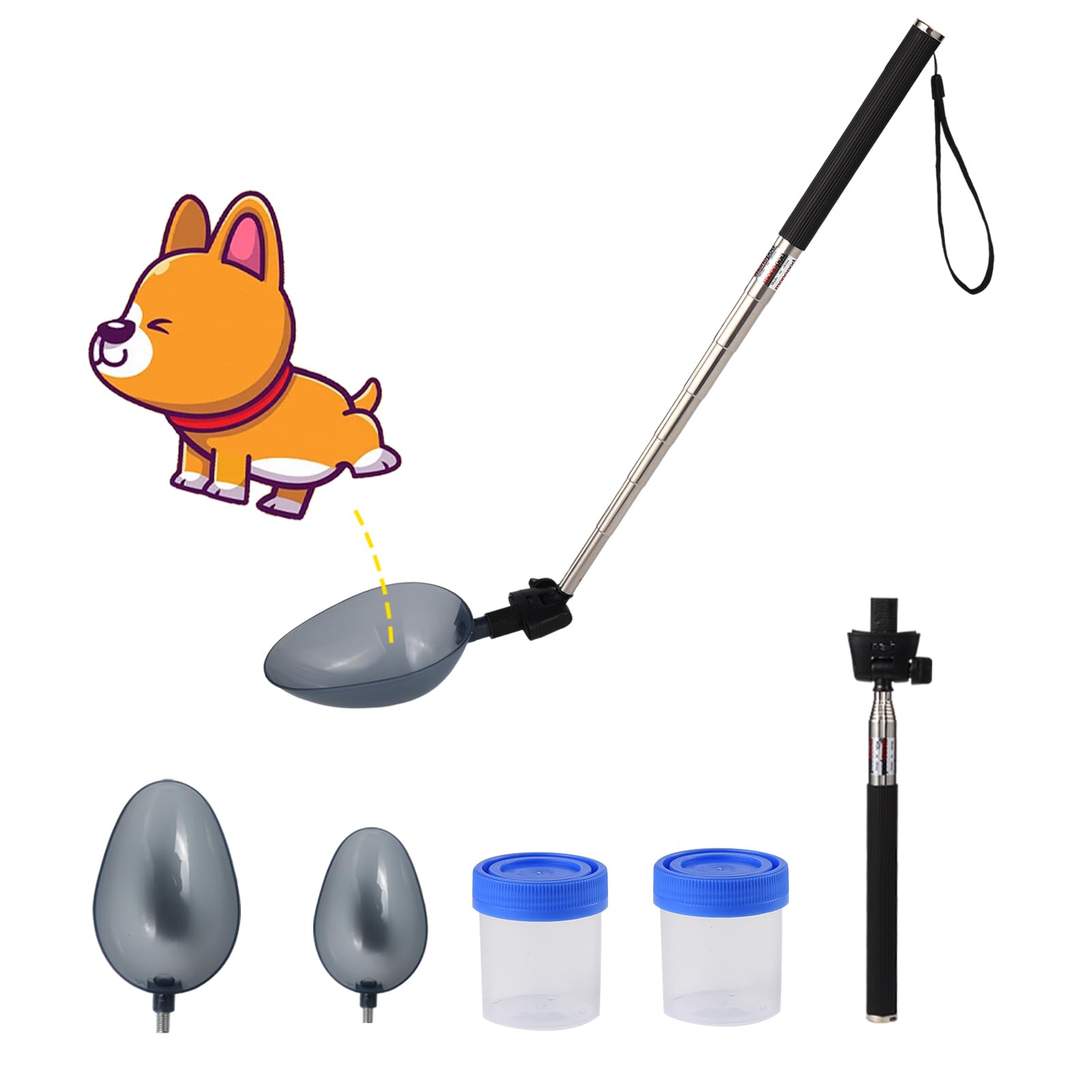 Dreamemo recolector urinario telescópico de 42 pulgadas facilita la recolección en casa.