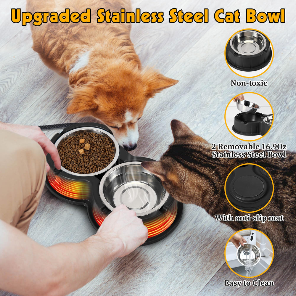 Comedor exterior para gatos Dreyoo, ideal para patios y balcones.