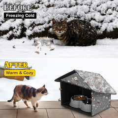 Dreyoo estación para gatos con dimensiones compactas 13d-17w-15-5h para espacios pequeños