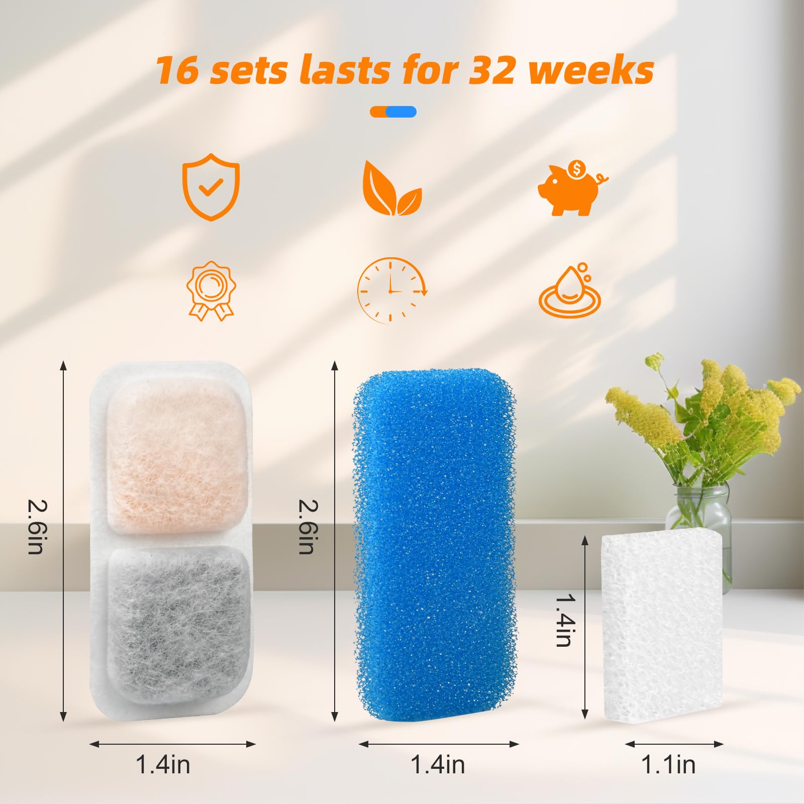 DrFlito bebederos-gatos, sistema de filtración multicapa para agua limpia