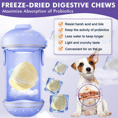 DRFOSTER probióticos para perros con fibra prebiótica y enzimas digestivas.
