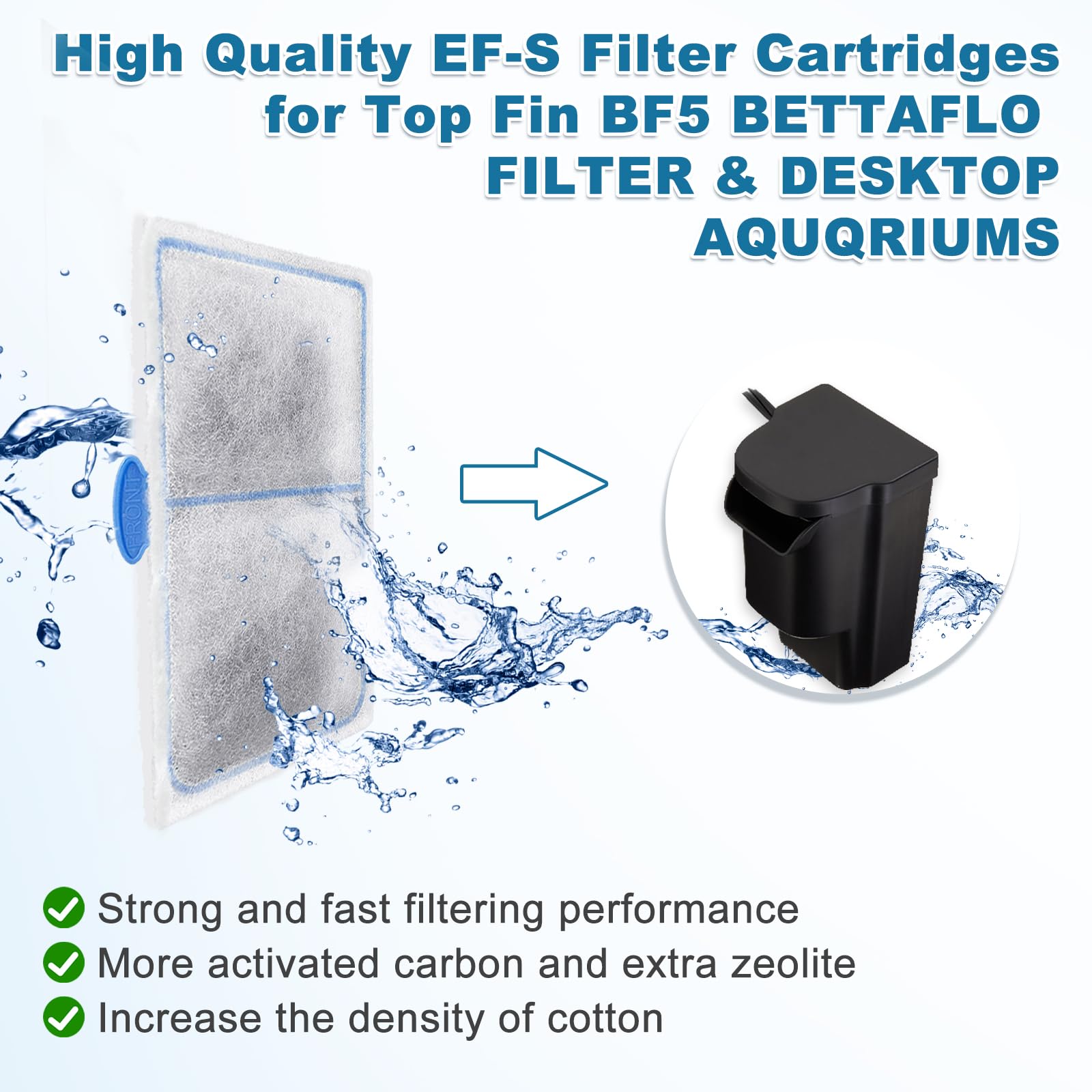 Cartuchos driamor para BF5 BettaFlo para reducir impurezas en el agua