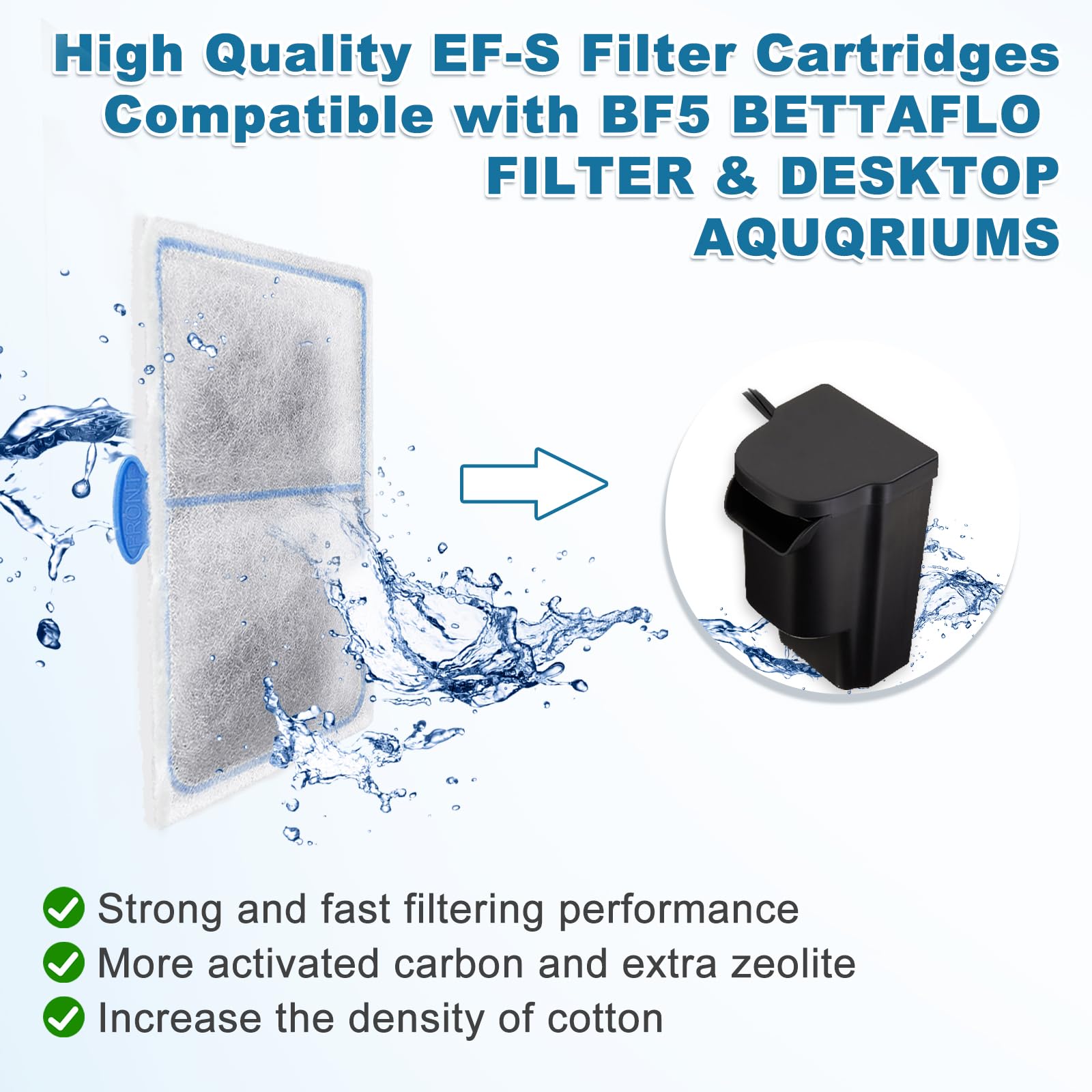 Driamor filtro BF5 BettaFlo, diseño compacto para acuarios de sobremesa