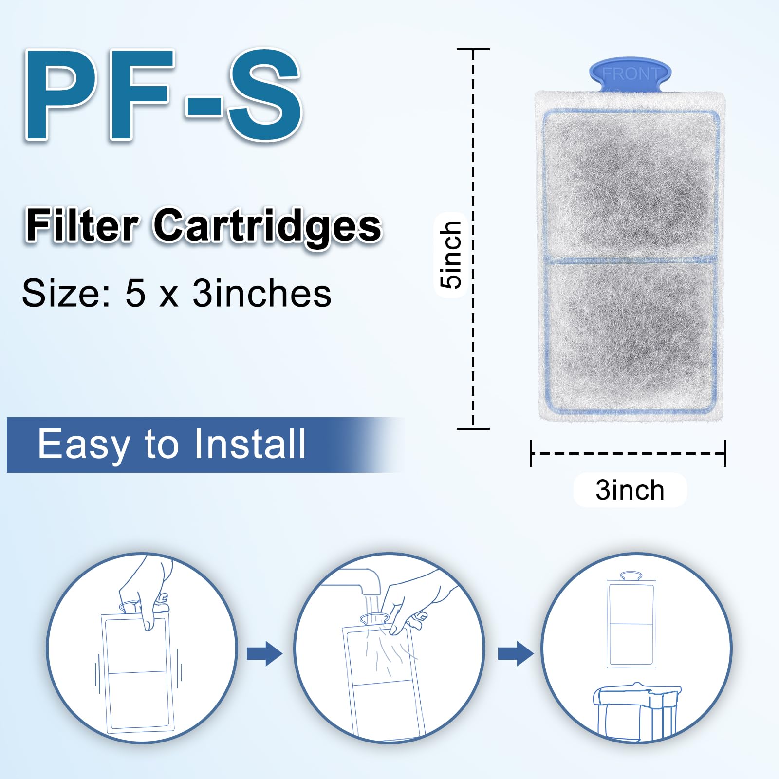 driamor PF-S cartucho carbono activado; absorbe impurezas y olores.