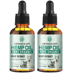 Drloton aceite cáñamo para perros y gatos, botella con gotas para administración fácil
