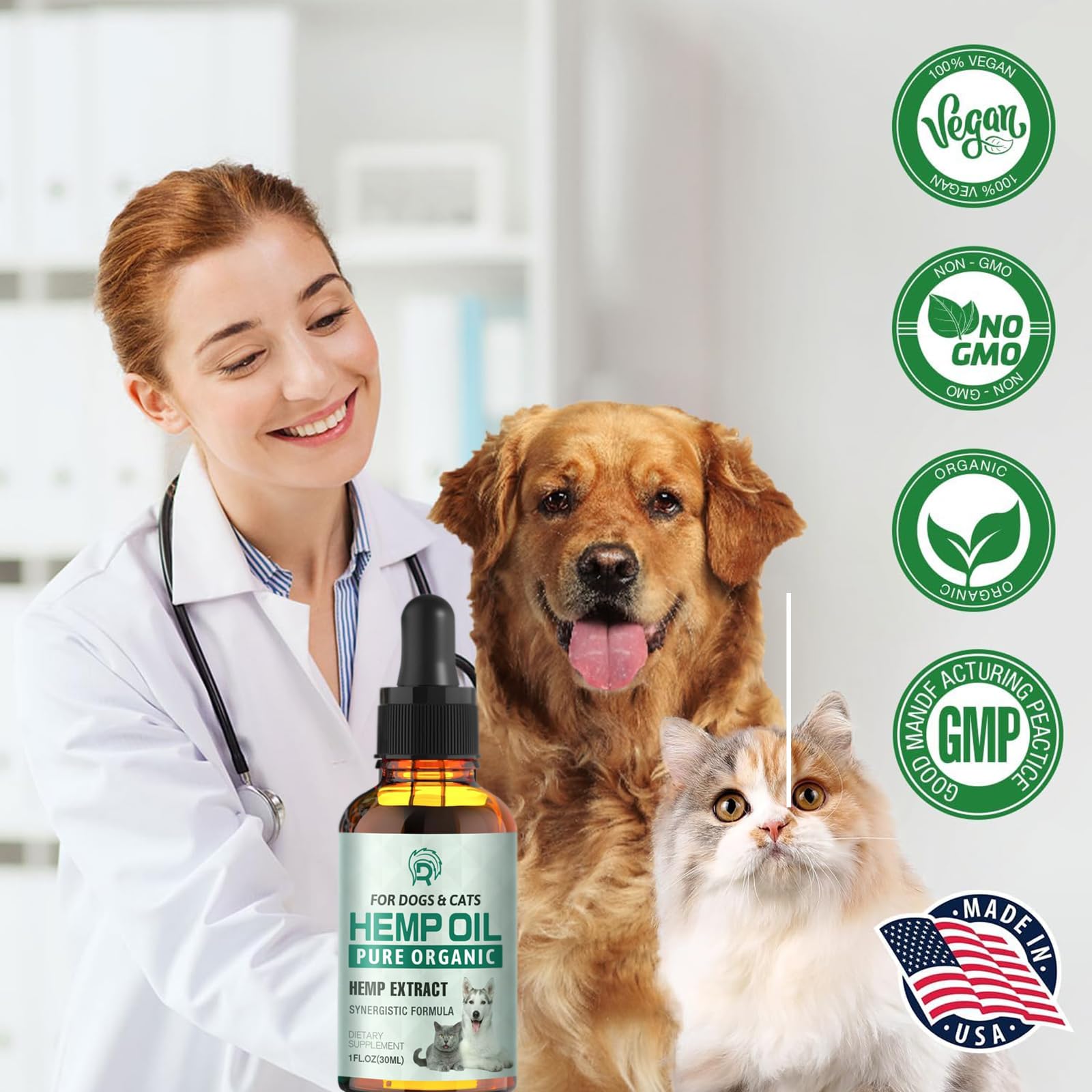 Perro relajado con Drloton en uso regular