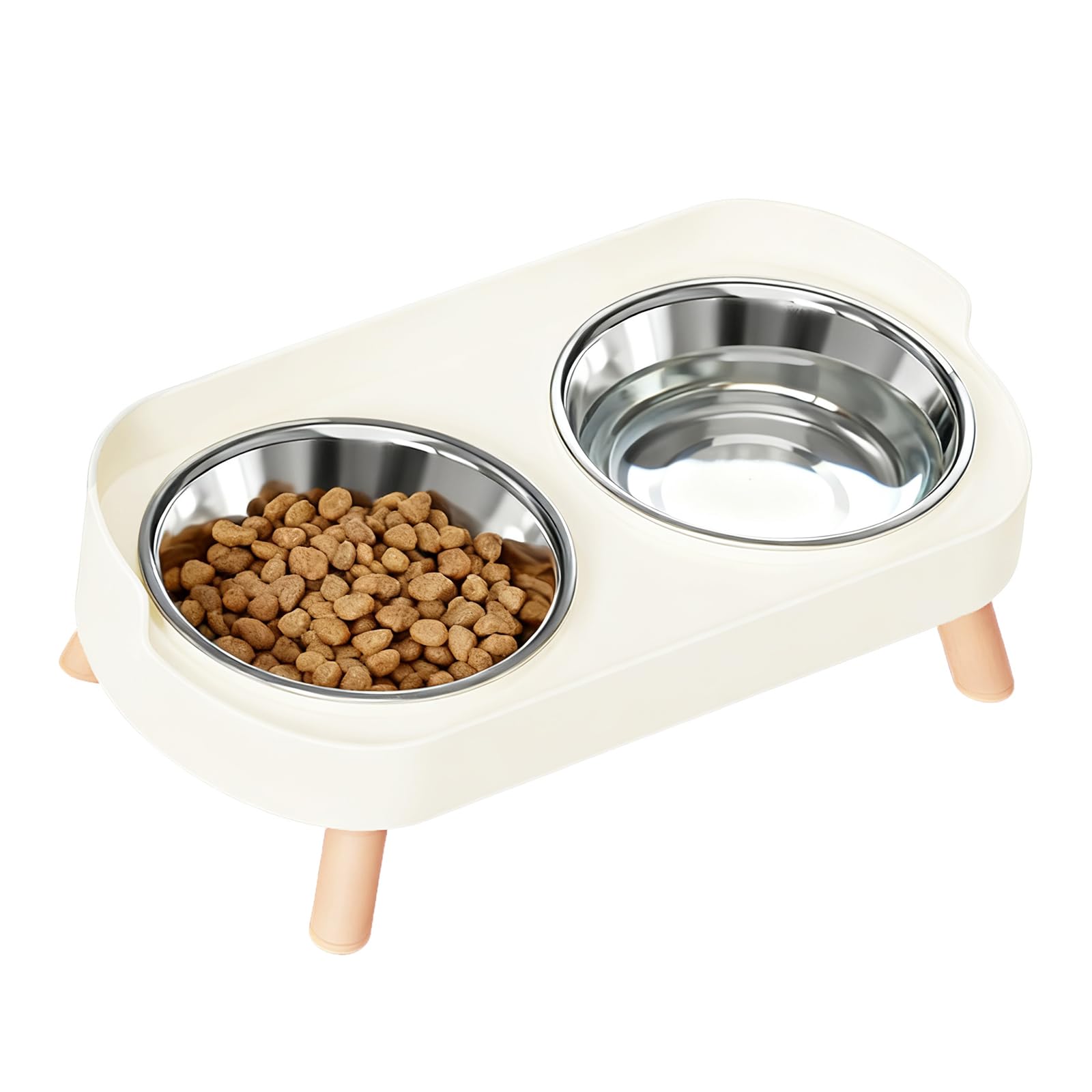 Drohoo tazones elevados de acero inoxidable para gato, diseño robusto y seguro