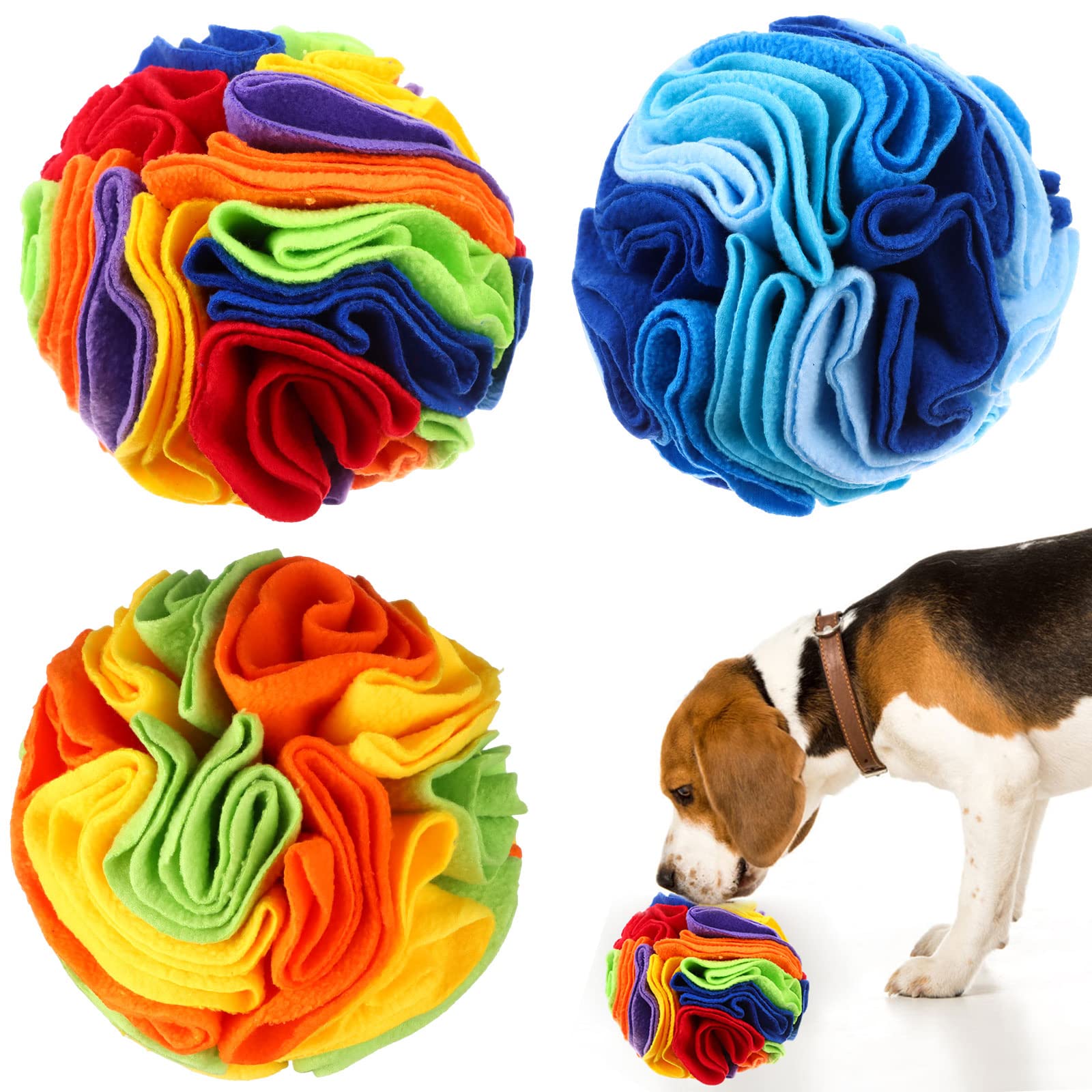 Droutti bolas de olfato para perros – juego en tres colores que estimula el olfato