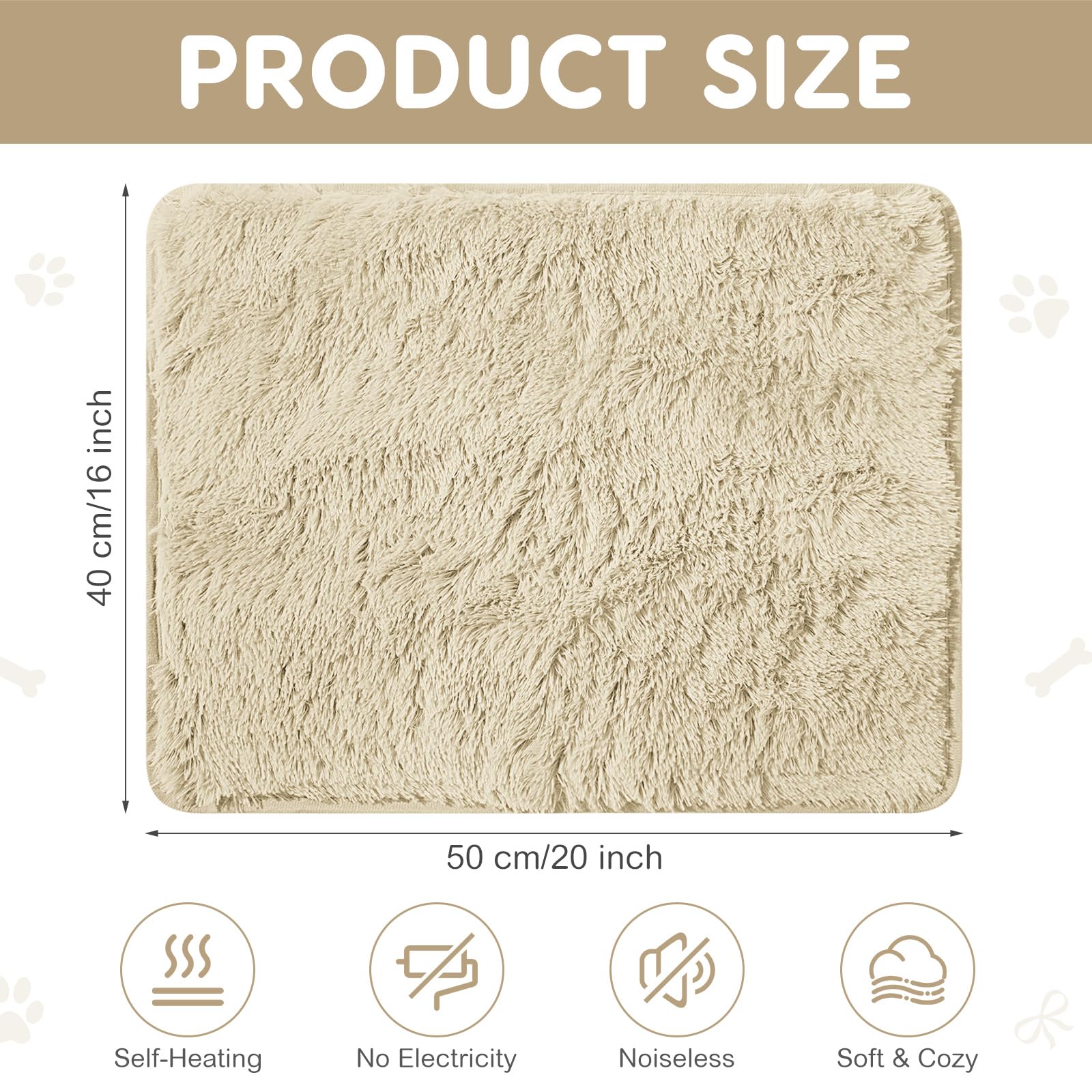 Drydiet alfombrilla gato textura pelo falso, suave y acolchada para siestas tranquilas.