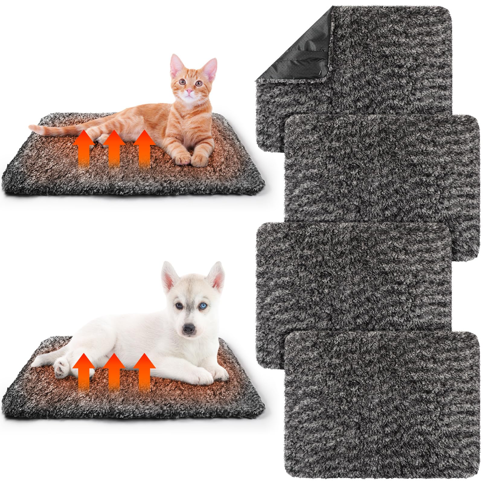 Drydiet almohadilla auto calentante para gatos, 19x28 pulgadas, gris