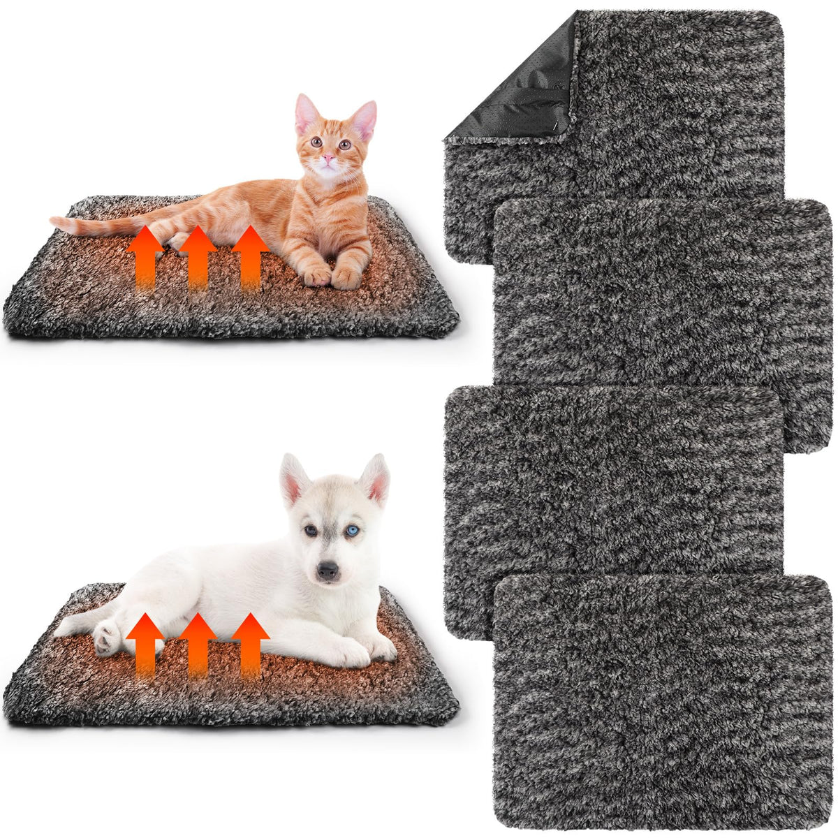 Drydiet almohadilla auto calentante para gatos, 19x28 pulgadas, gris