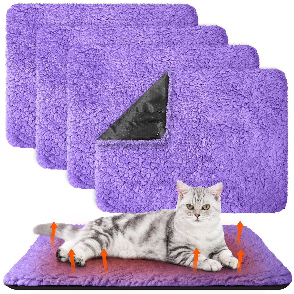 Drydiet almohadilla caliente para gato, 4-pack morado, 40x50 cm para calor autónomo.