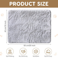 Drydiet cama gato peluche gris 40x50 cm, refugio cómodo para dormir