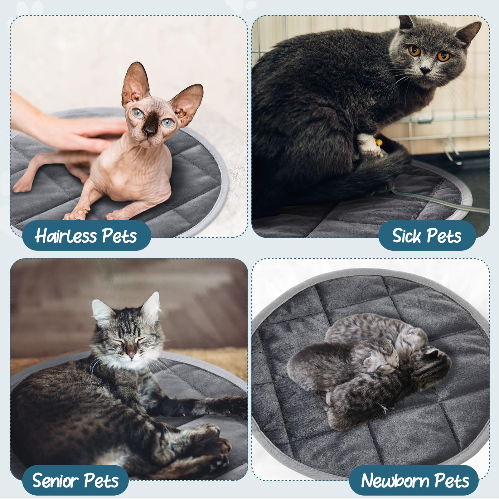 Drydiet cama para gatos lavable a máquina, limpieza fácil.