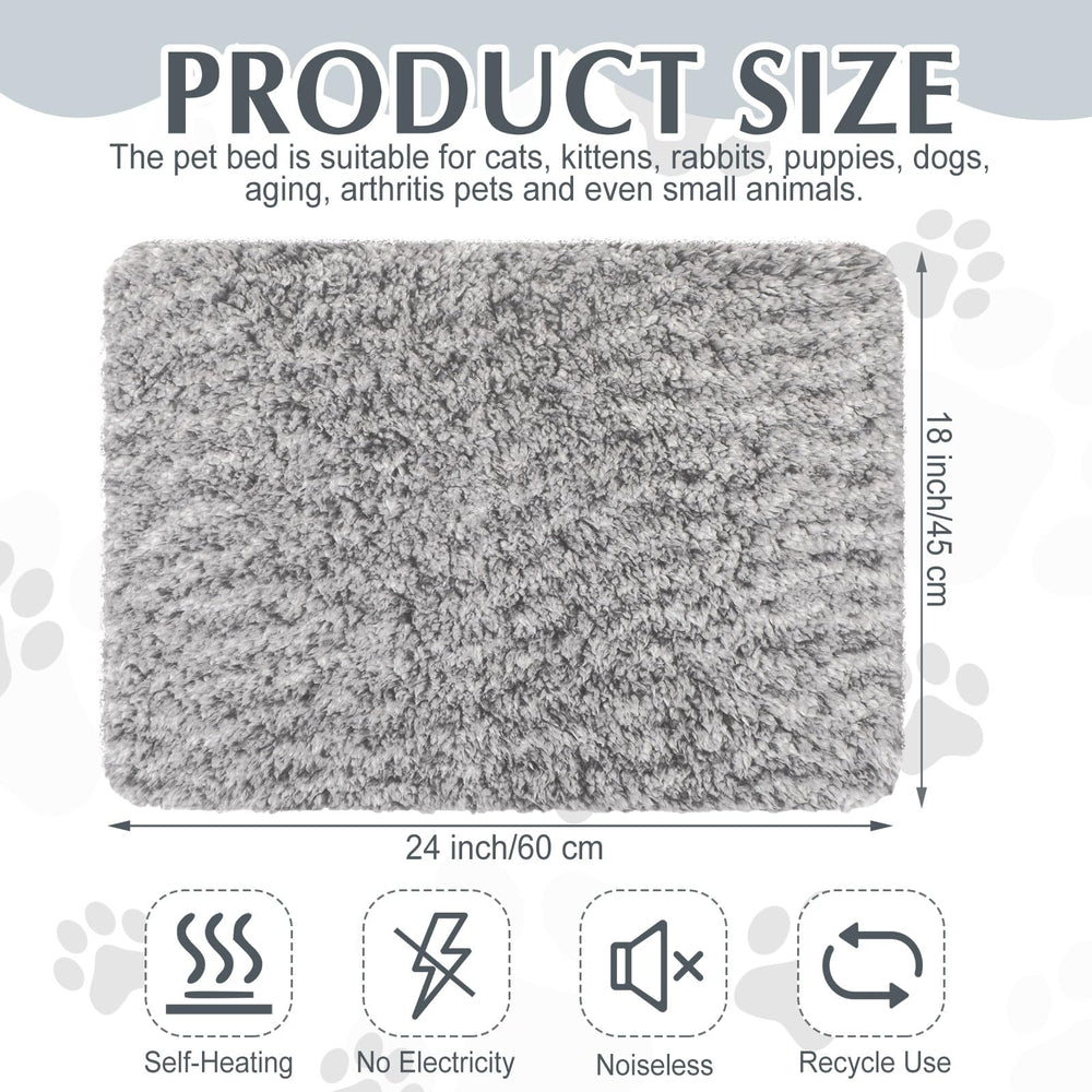 Superficie de felpa suave de Drydiet para siestas de mascotas en gris.