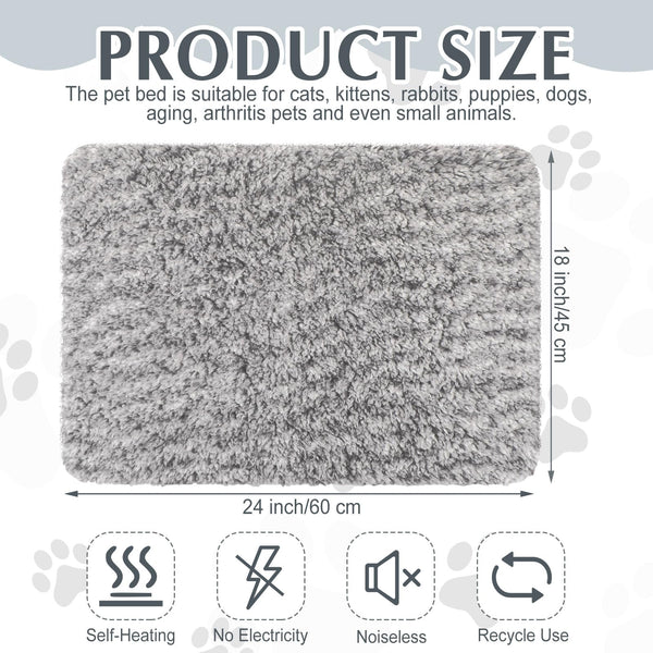 Superficie de felpa suave de Drydiet para siestas de mascotas en gris.