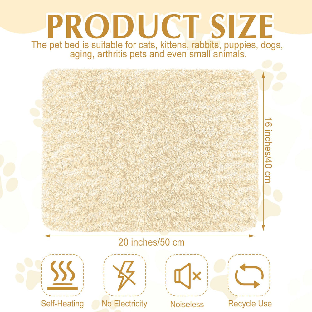 Drydiet tapete termico para gatos de 40x50 cm en beige mantiene al animal cálido sin cables.