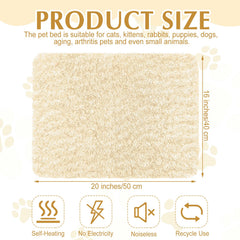 Drydiet tapete termico para gatos de 40x50 cm en beige mantiene al animal cálido sin cables.