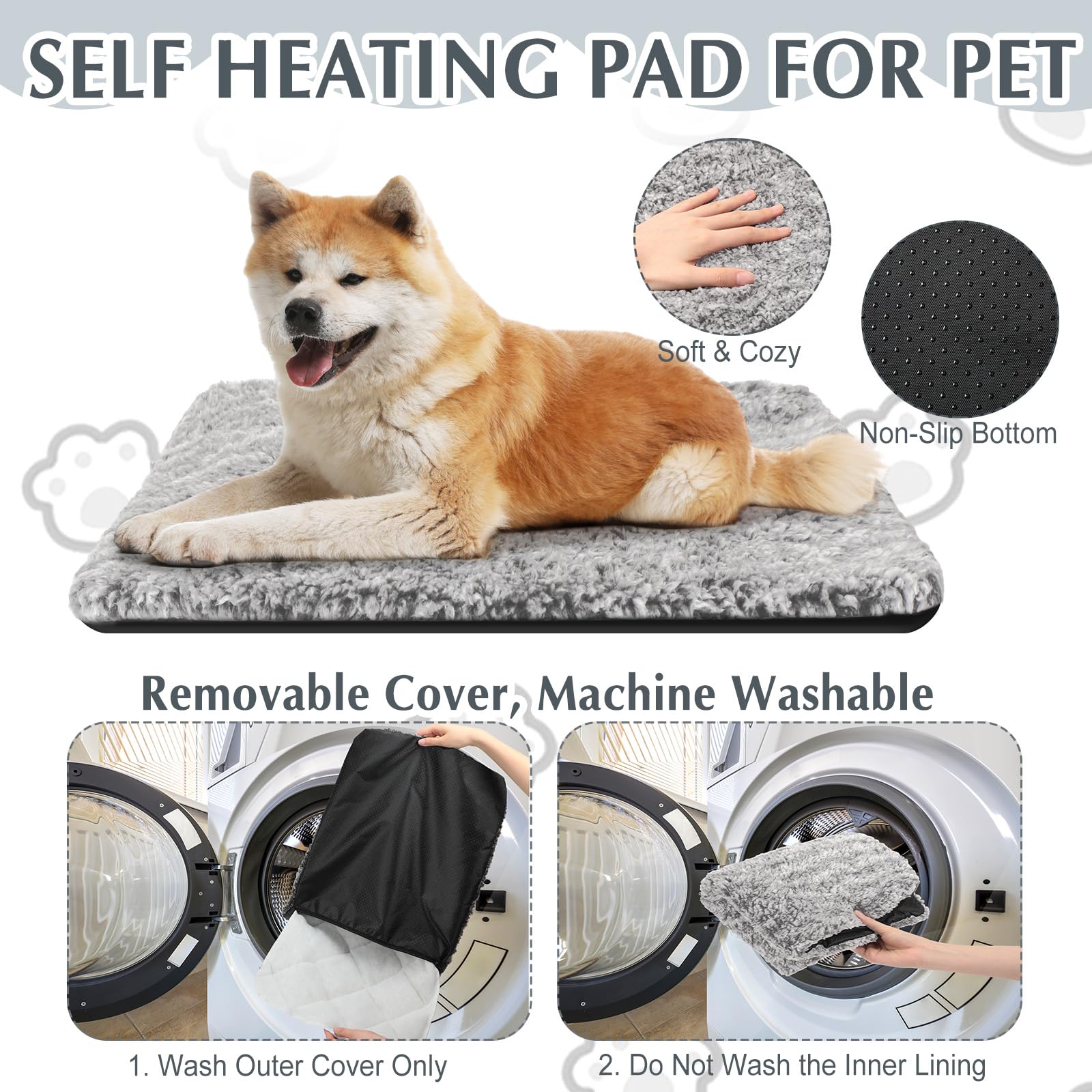 Drydiet tejido peluche suave protege patas y ofrece descanso agradable