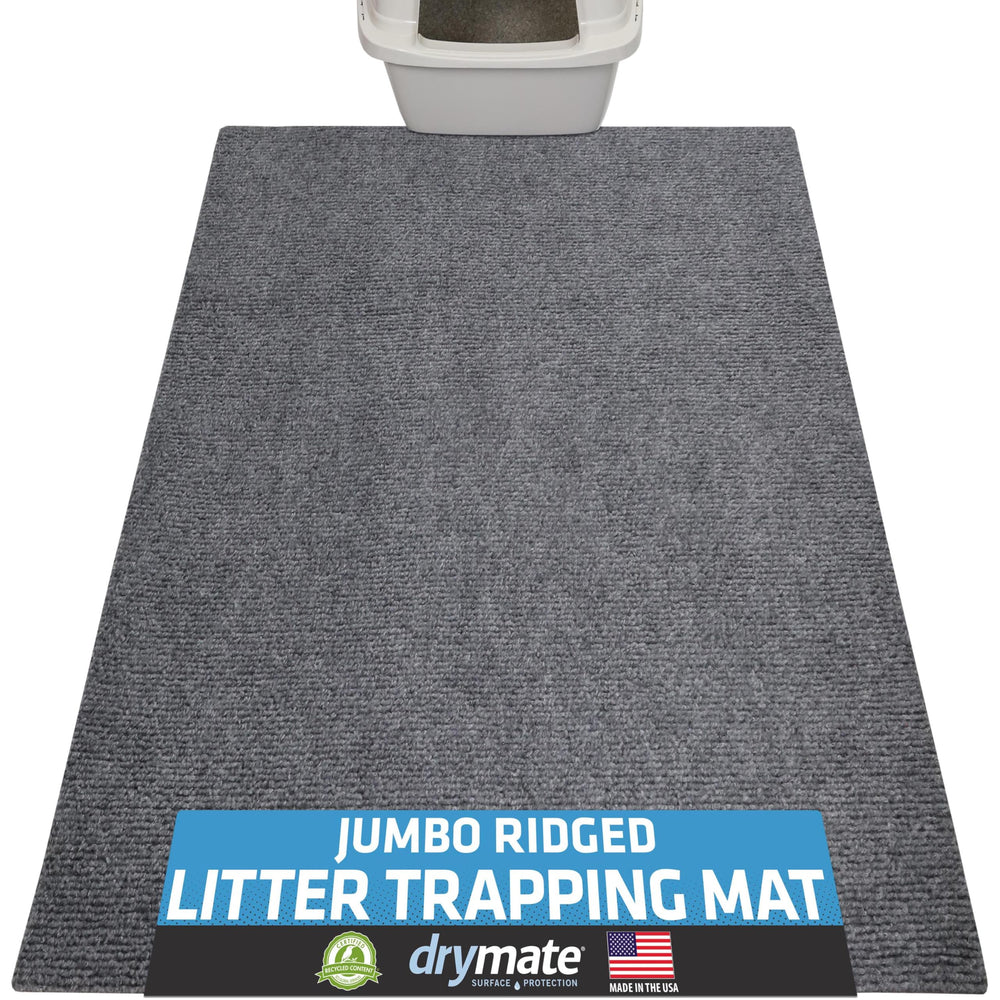 Drymate Jumbo: alfombra atrapa arena con diseño estriado para piso más limpio.