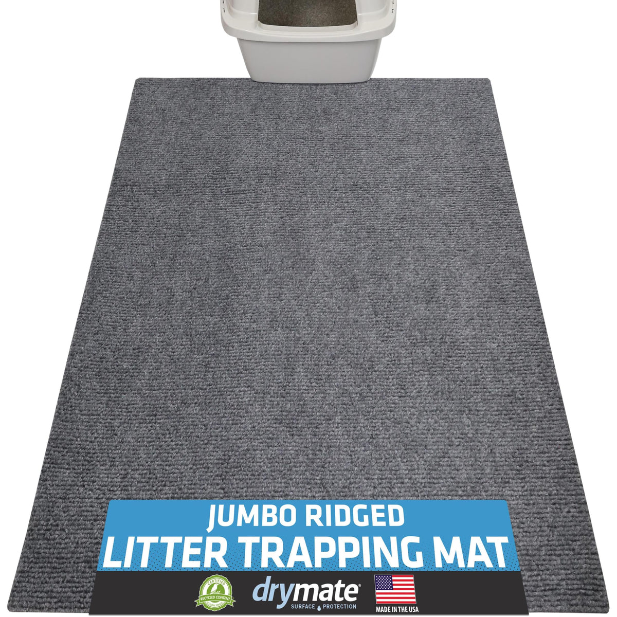 Drymate Jumbo: alfombra atrapa arena con diseño estriado para piso más limpio.