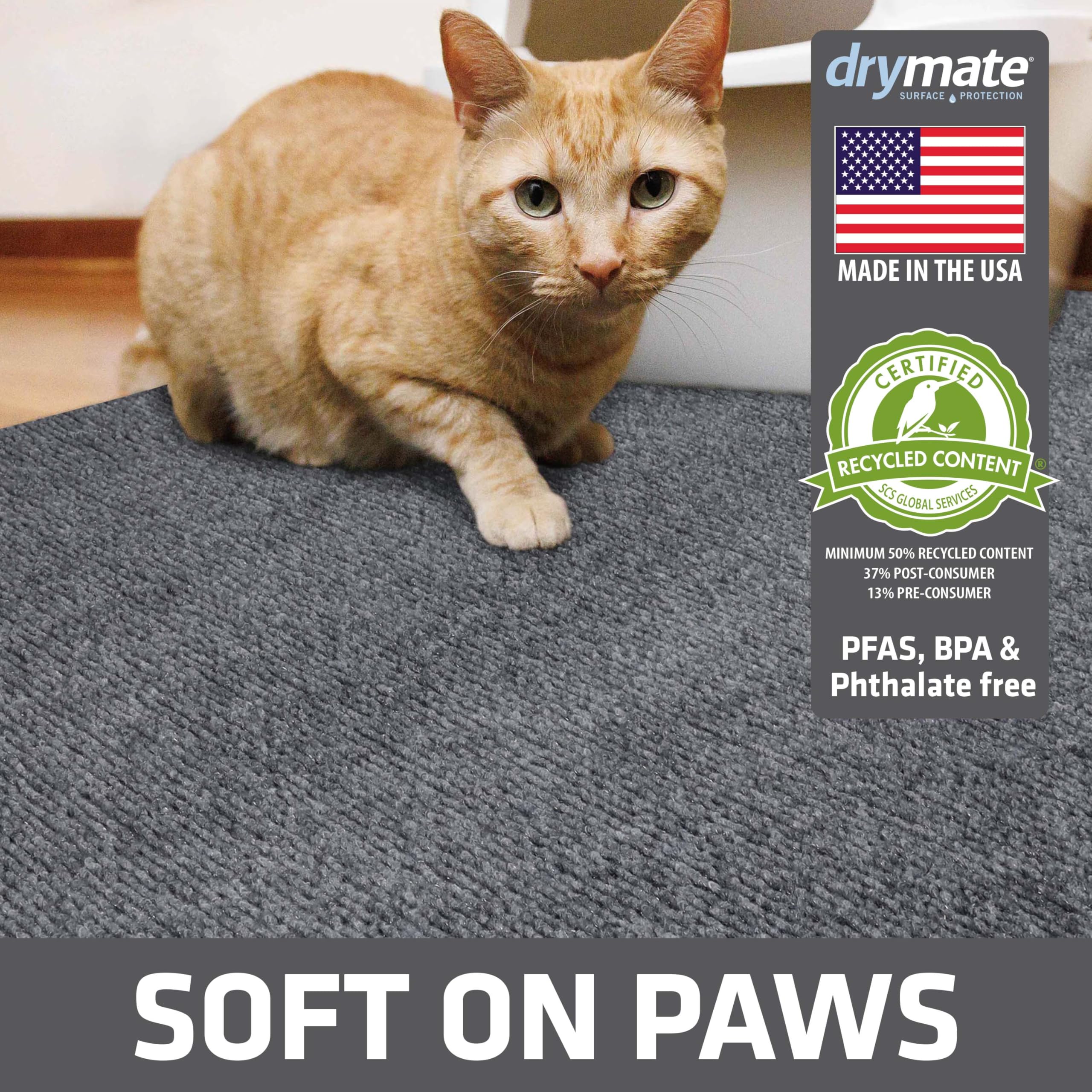 Drymate Respaldo Impermeable evita filtraciones y manchas en el suelo.