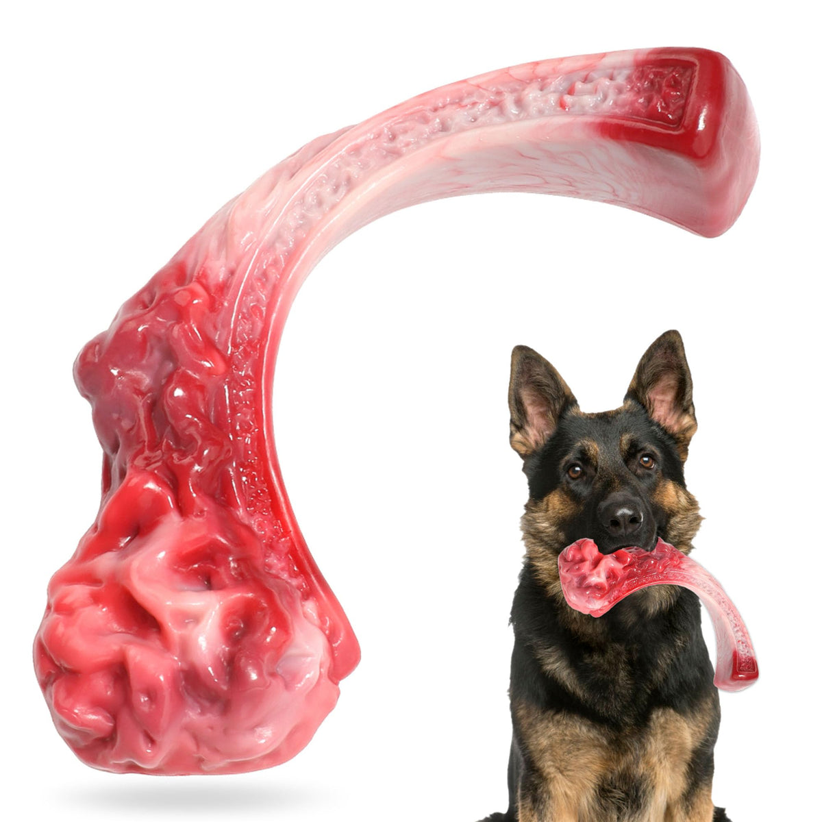 DSUMD hueso nylon resistente para masticación prolongada y segura.