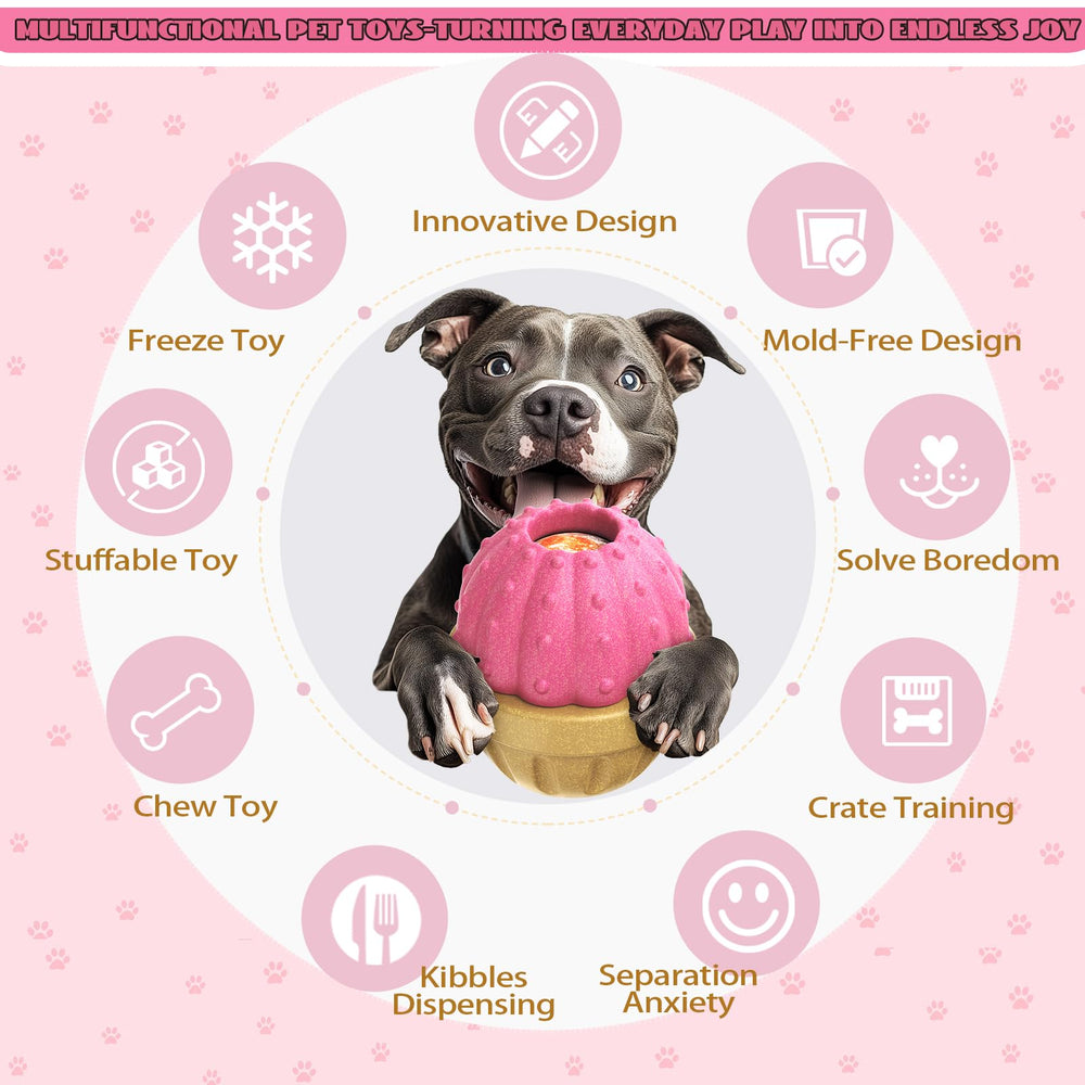 DSUMD juguete mordedor indestructible para perros agresivos, masticación segura.