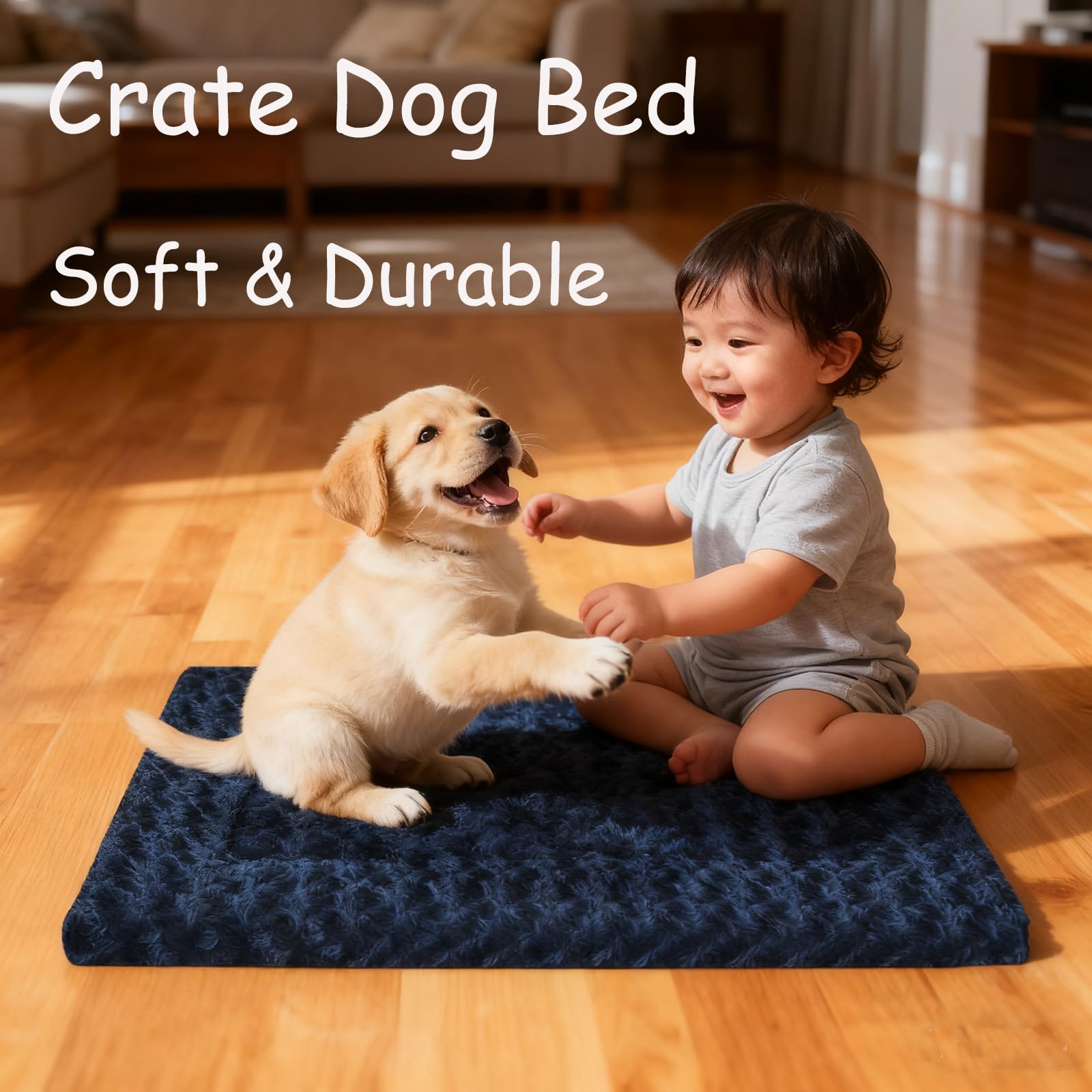 DTKIUSDKR Almohadilla kennel suave, descanso agradable para mascotas