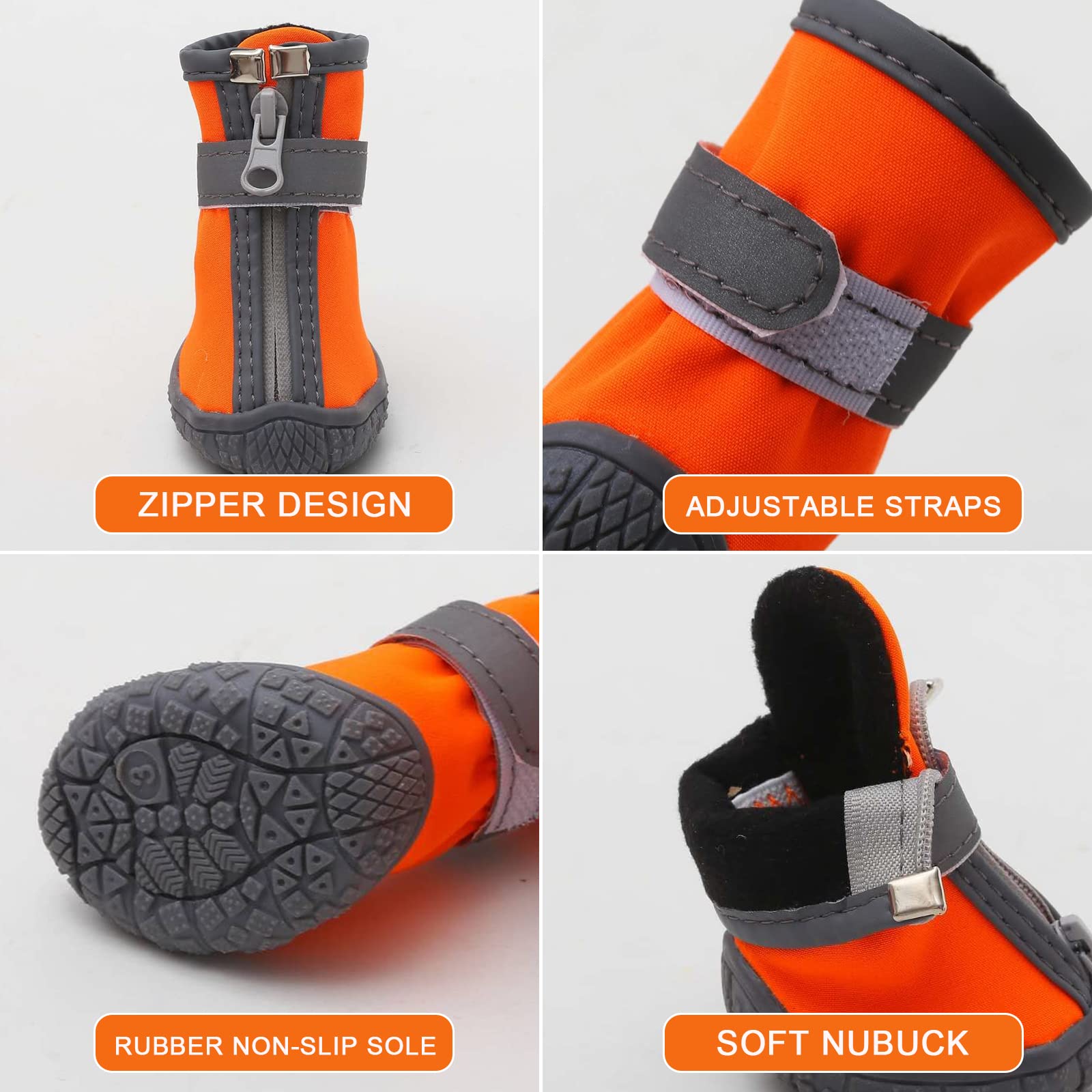Botas dtyxpet: ajuste cómodo con tiras reflectantes para paseos nocturnos